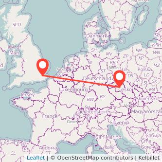 Prague Gillingham train map