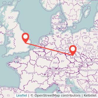 Prague Ely train map