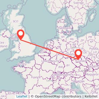 Prague Chorley train map