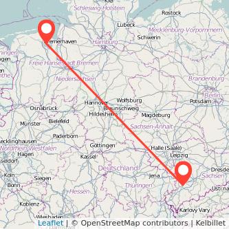 Zwickau Wilhelmshaven Mitfahrgelegenheit Karte