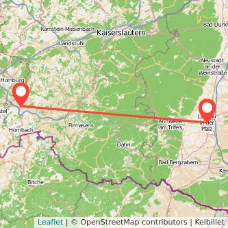 Zweibrücken Landau in der Pfalz Mitfahrgelegenheit Karte