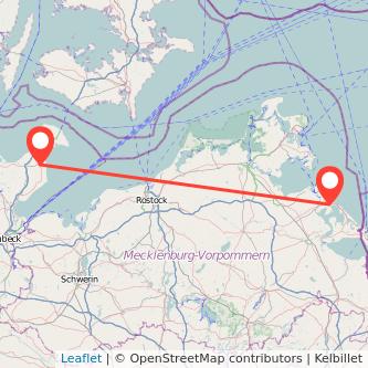 Ostseebad Zinnowitz Heringsdorf Bahn Karte