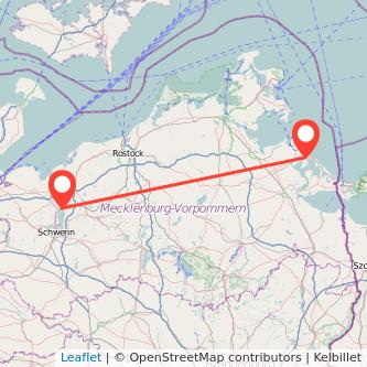 Ostseebad Zinnowitz Bad Kleinen Bahn Karte
