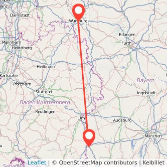 Würzburg Memmingen Mitfahrgelegenheit Karte