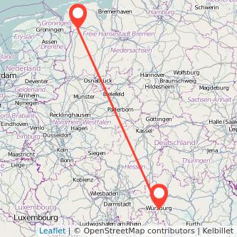 Würzburg Leer Mitfahrgelegenheit Karte