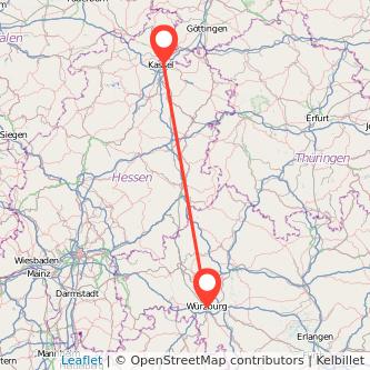 Würzburg Kassel Mitfahrgelegenheit Karte