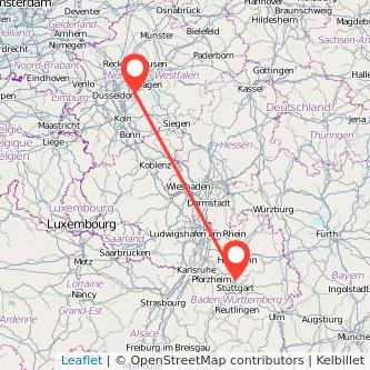 Wuppertal Ludwigsburg Mitfahrgelegenheit Karte