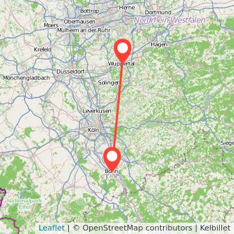 Wuppertal Bonn Mitfahrgelegenheit Karte