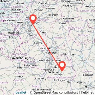 Wuppertal Backnang Mitfahrgelegenheit Karte