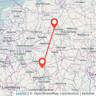 Wunstorf Wetzlar Mitfahrgelegenheit Karte