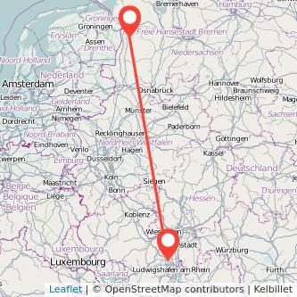 Worms Papenburg Bahn Karte