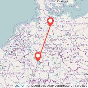 Worms Lüneburg Bahn Karte