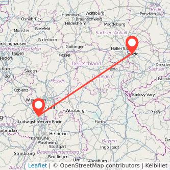 Worms Leipzig Mitfahrgelegenheit Karte