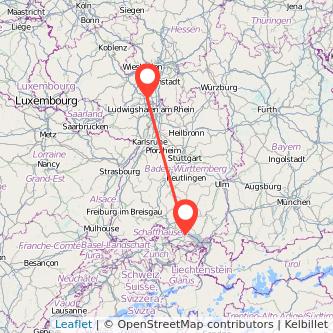 Worms Konstanz Mitfahrgelegenheit Karte