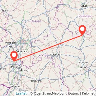 Worms Coburg Mitfahrgelegenheit Karte