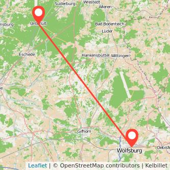 Wolfsburg Unterlüß Bahn Karte