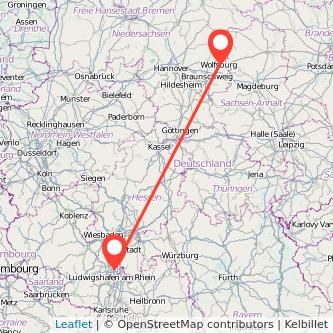 Wolfsburg Lampertheim Mitfahrgelegenheit Karte