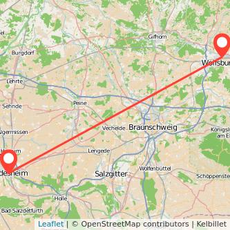 Wolfsburg Hildesheim Bahn Karte