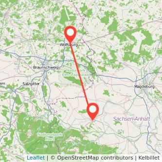 Wolfsburg Halberstadt Mitfahrgelegenheit Karte