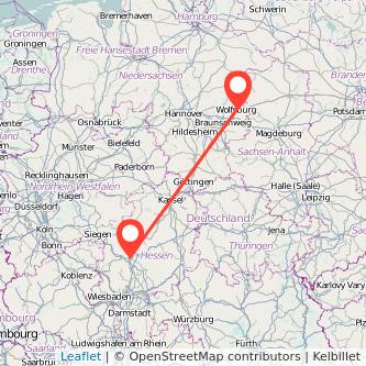 Wolfsburg Gießen Mitfahrgelegenheit Karte