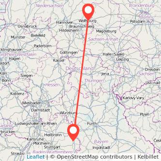 Wolfsburg Ellwangen Bahn Karte