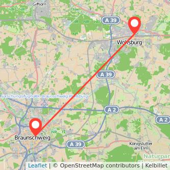 Wolfsburg Braunschweig Mitfahrgelegenheit Karte