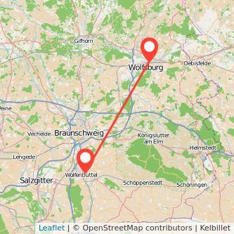 Wolfenbüttel Wolfsburg Mitfahrgelegenheit Karte