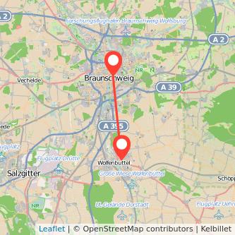Wolfenbüttel Braunschweig Mitfahrgelegenheit Karte
