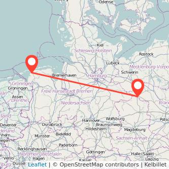 Wittenberge Norddeich Bahn Karte