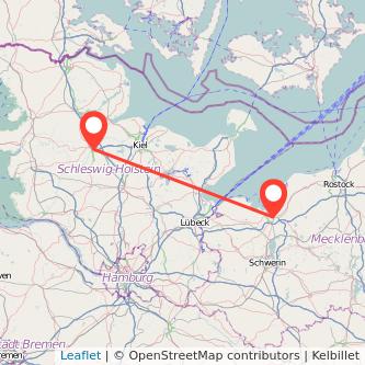 Wismar Rendsburg Mitfahrgelegenheit Karte