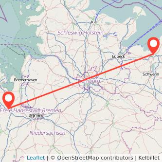 Wismar Oldenburg Mitfahrgelegenheit Karte