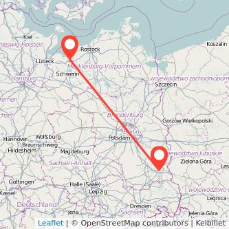 Wismar Cottbus Mitfahrgelegenheit Karte
