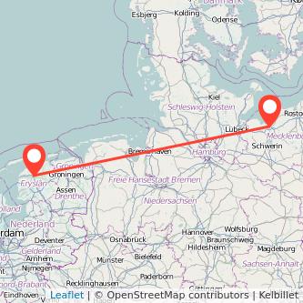 Wismar Leeuwarden Mitfahrgelegenheit Karte