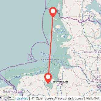 Wilhelmshaven Westerland Bus Karte