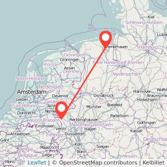 Wilhelmshaven Weeze Mitfahrgelegenheit Karte