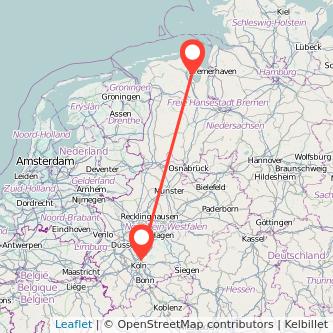 Wilhelmshaven Leverkusen Mitfahrgelegenheit Karte