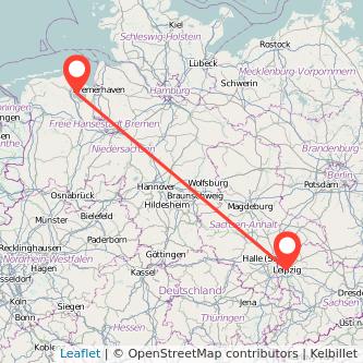 Wilhelmshaven Leipzig Mitfahrgelegenheit Karte