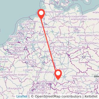 Wilhelmshaven Kaufbeuren Mitfahrgelegenheit Karte