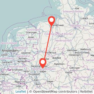Wilhelmshaven Dortmund Mitfahrgelegenheit Karte