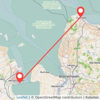 Wilhelmshaven Cuxhaven Bus Karte