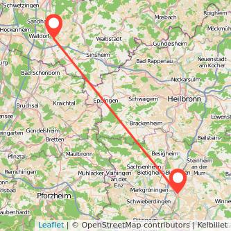 Wiesloch Ludwigsburg Bahn Karte