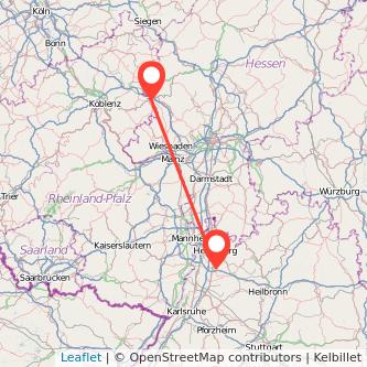 Wiesloch Limburg Bahn Karte