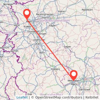 Wiesbaden Kamp-Lintfort Mitfahrgelegenheit Karte