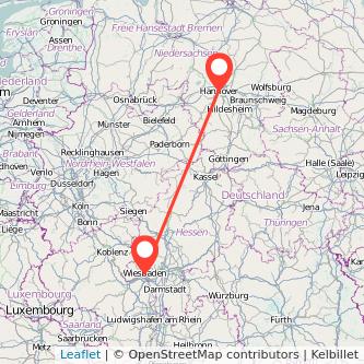 Wiesbaden Hannover Mitfahrgelegenheit Karte