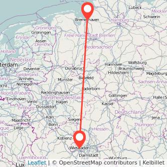 Wiesbaden Bremerhaven Mitfahrgelegenheit Karte