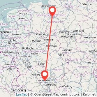 Wiesbaden Bremen Mitfahrgelegenheit Karte