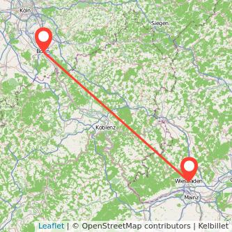 Wiesbaden Bonn Mitfahrgelegenheit Karte
