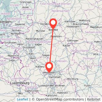 Wiesbaden Bielefeld Mitfahrgelegenheit Karte