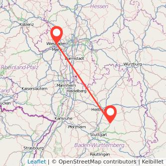 Wiesbaden Backnang Mitfahrgelegenheit Karte