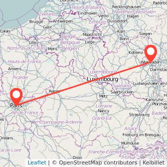 Wiesbaden Paris Mitfahrgelegenheit Karte